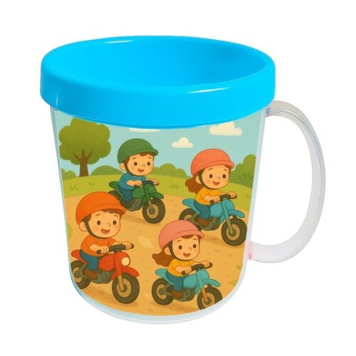 Caneca Acrílica Infantil Personalizada Motocicletas Kids