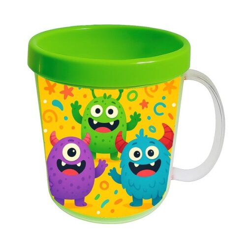 Caneca Acrílica Infantil Personalizada Monstrinhos
