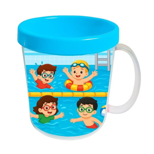 Caneca Acrílica Infantil Personalizada Natação