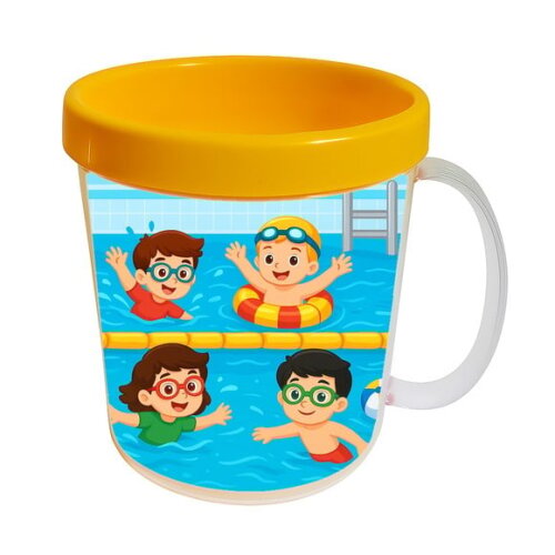 Caneca Acrílica Infantil Personalizada Natação