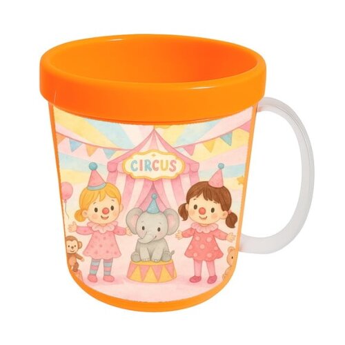 Caneca Acrílica Infantil Personalizada Palhacinhas Aquarela