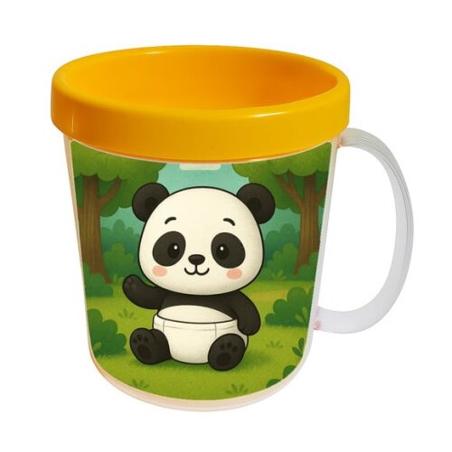 Caneca Acrílica Infantil Personalizada Panda Baby