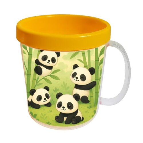 Caneca Acrílica Infantil Personalizada Pandinhas