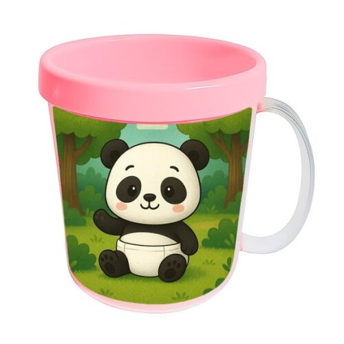 Caneca Acrílica Infantil Personalizada Panda Baby