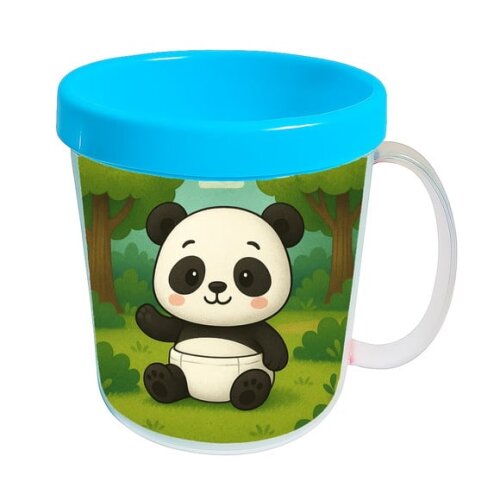 Caneca Acrílica Infantil Personalizada Panda Baby