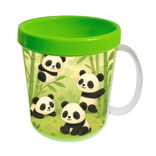 Caneca Acrílica Infantil Personalizada Pandinhas