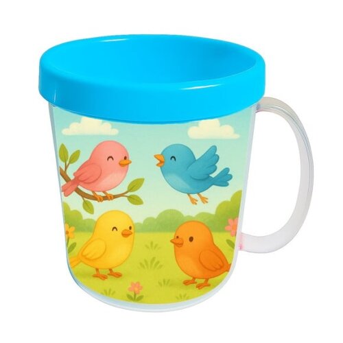 Caneca Acrílica Infantil Personalizada Passarinhos