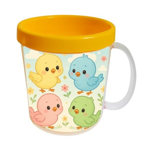 Caneca Acrílica Infantil Personalizada Passarinhos Baby