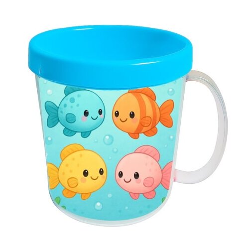 Caneca Acrílica Infantil Personalizada Peixinhos Baby