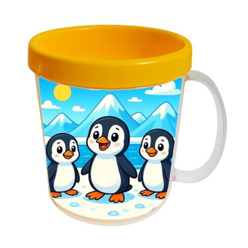 Caneca Acrílica Infantil Personalizada Pinguins