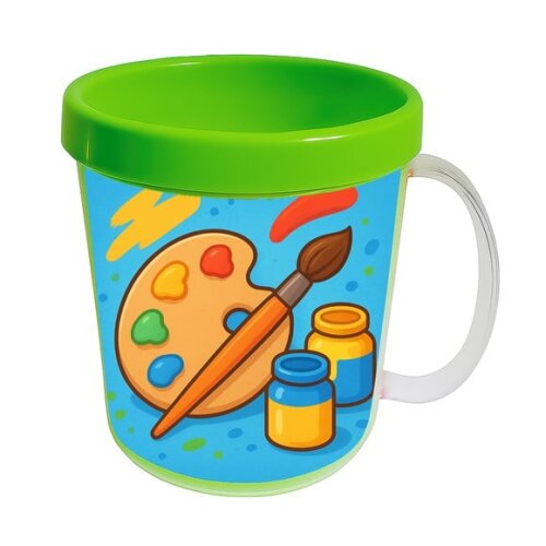 Caneca Acrílica Infantil Personalizada Pintura e Tintas