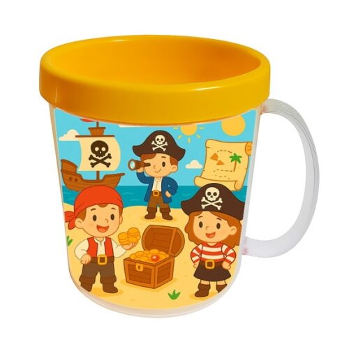 Caneca Acrílica Infantil Personalizada Piratas