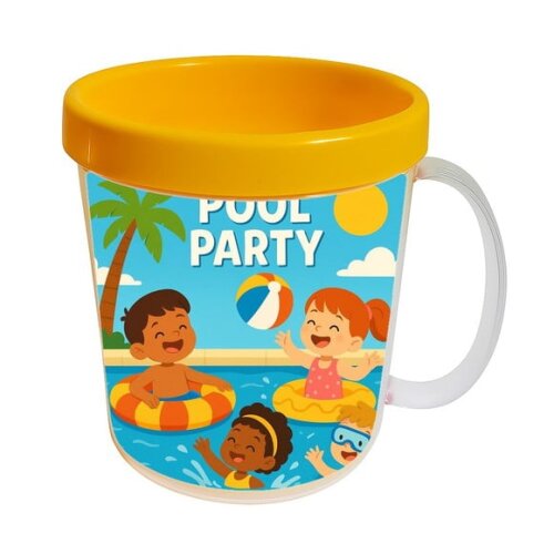 Caneca Acrílica Infantil Personalizada Pool Party