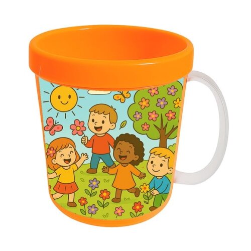 Caneca Acrílica Infantil Personalizada Primavera Divertida