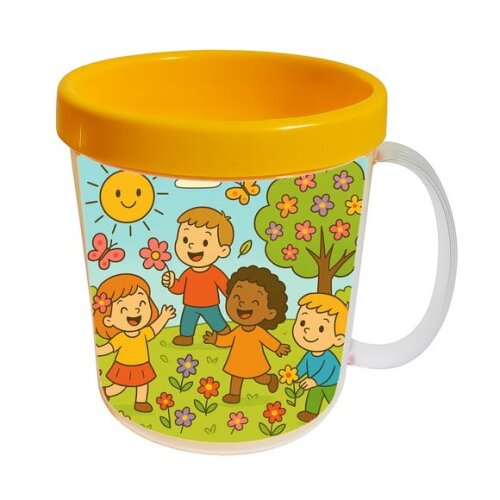 Caneca Acrílica Infantil Personalizada Primavera Divertida