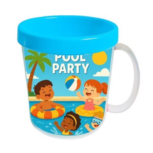 Caneca Acrílica Infantil Personalizada Pool Party