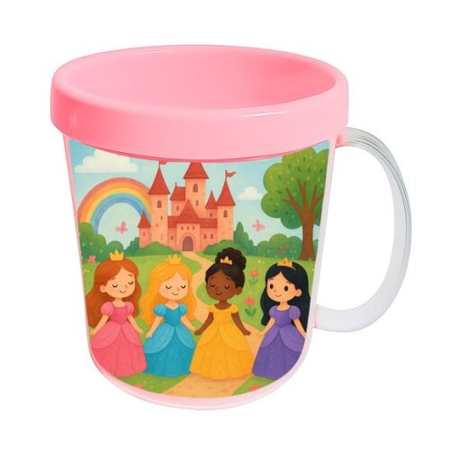 Caneca Acrílica Infantil Personalizada Princesas Encantadas