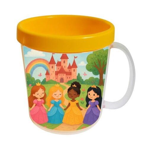 Caneca Acrílica Infantil Personalizada Princesas Encantadas