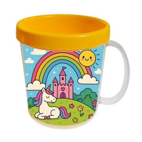Caneca Acrílica Infantil Personalizada Reino do Arco-íris