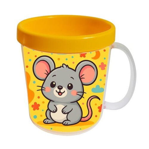 Caneca Acrílica Infantil Personalizada Ratinho Fofo