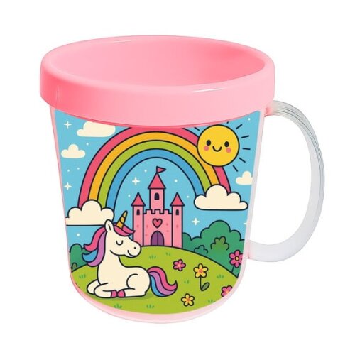 Caneca Acrílica Infantil Personalizada Reino do Arco-íris