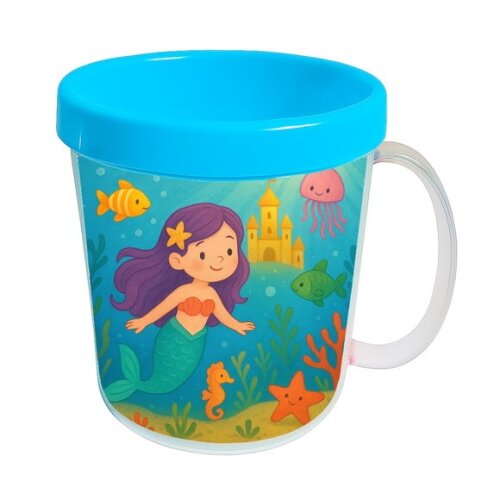 Caneca Acrílica Infantil Personalizada Reino Subaquático