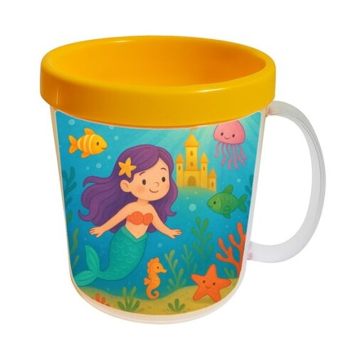 Caneca Acrílica Infantil Personalizada Reino Subaquático