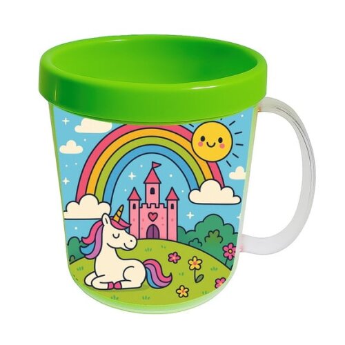 Caneca Acrílica Infantil Personalizada Reino do Arco-íris