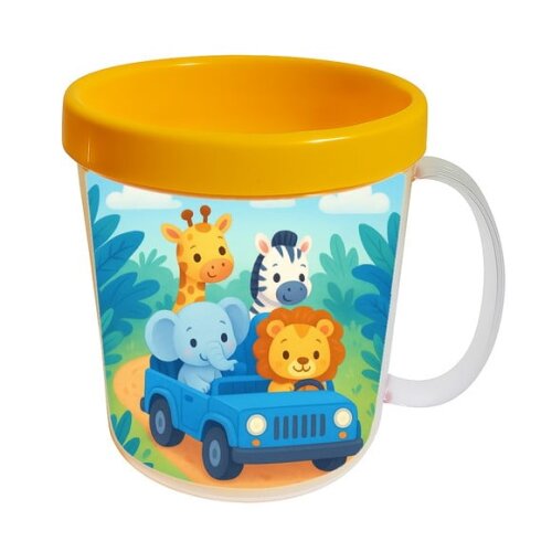 Caneca Acrílica Infantil Personalizada Safari Azul