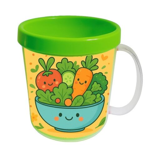 Caneca Acrílica Infantil Personalizada Salada Divertida