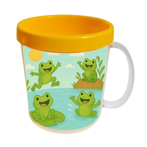 Caneca Acrílica Infantil Personalizada Sapos Divertidos