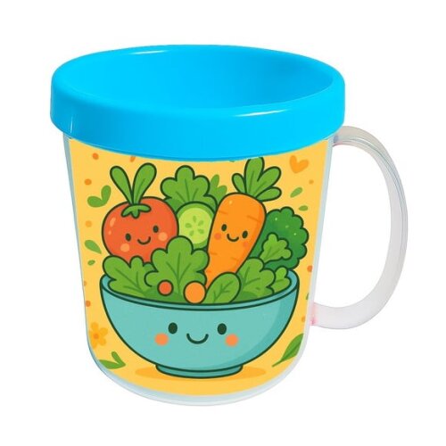 Caneca Acrílica Infantil Personalizada Salada Divertida