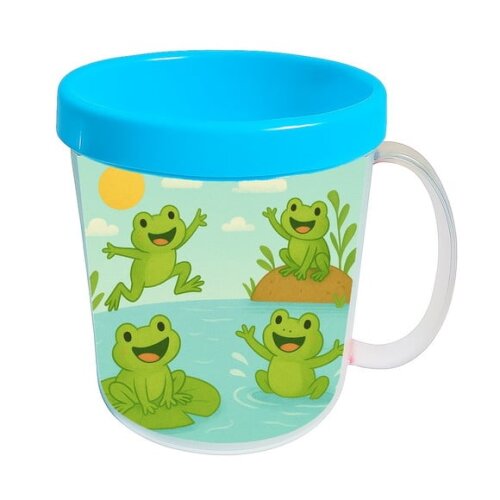 Caneca Acrílica Infantil Personalizada Sapos Divertidos