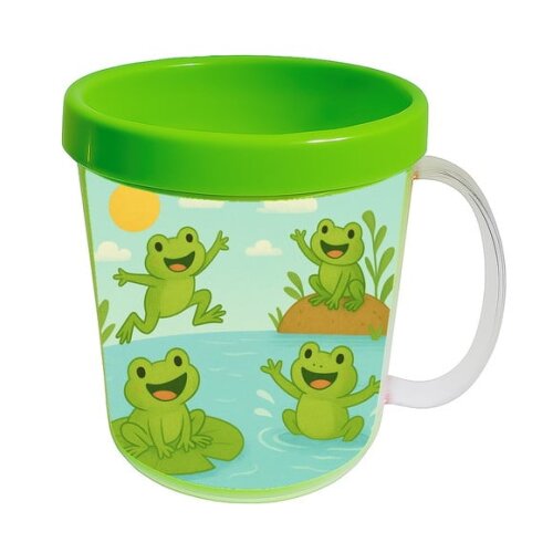 Caneca Acrílica Infantil Personalizada Sapos Divertidos
