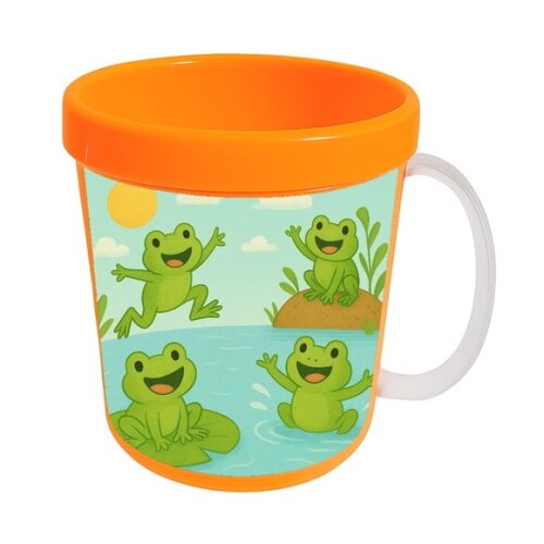 Caneca Acrílica Infantil Personalizada Sapos Divertidos
