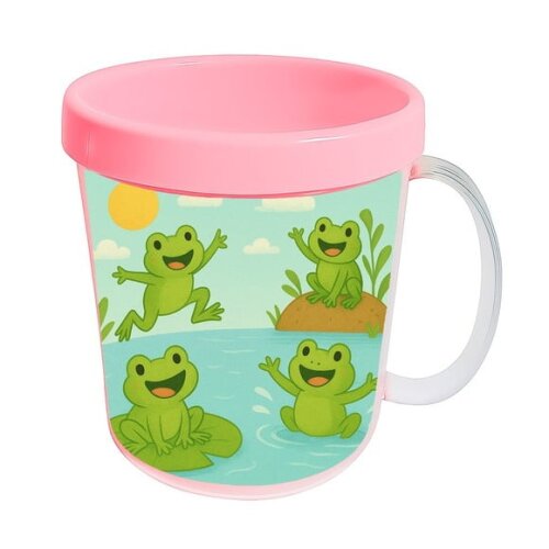 Caneca Acrílica Infantil Personalizada Sapos Divertidos