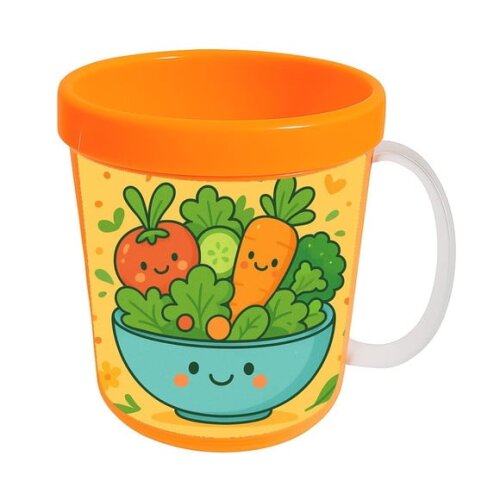 Caneca Acrílica Infantil Personalizada Salada Divertida