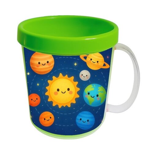 Caneca Acrílica Infantil Personalizada Sistema Solar