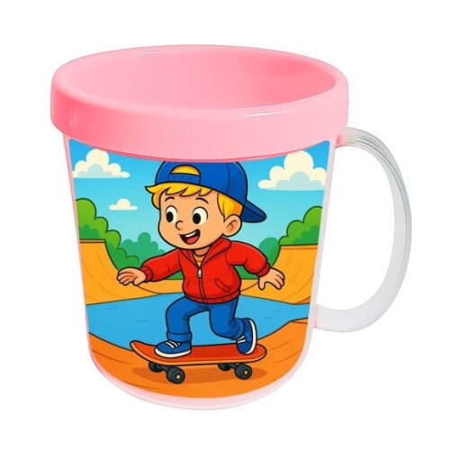 Caneca Acrílica Infantil Personalizada Skate Kids