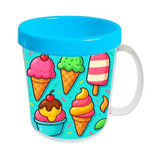 Caneca Acrílica Infantil Personalizada Sorvetes