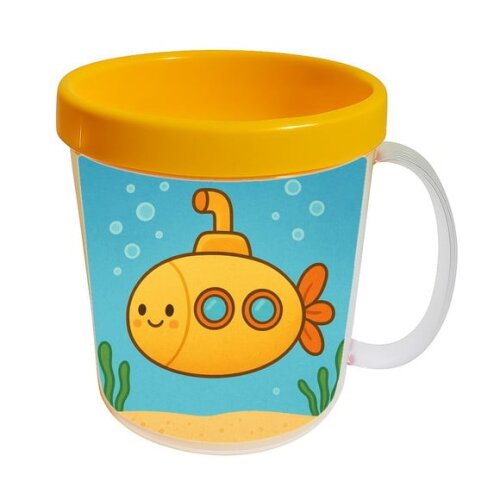 Caneca Acrílica Infantil Personalizada Submarino