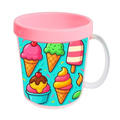 Caneca Acrílica Infantil Personalizada Sorvetes