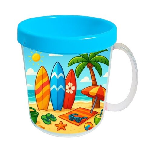 Caneca Acrílica Infantil Personalizada Surf