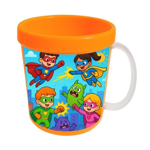 Caneca Acrílica Infantil Personalizada Super Heróis