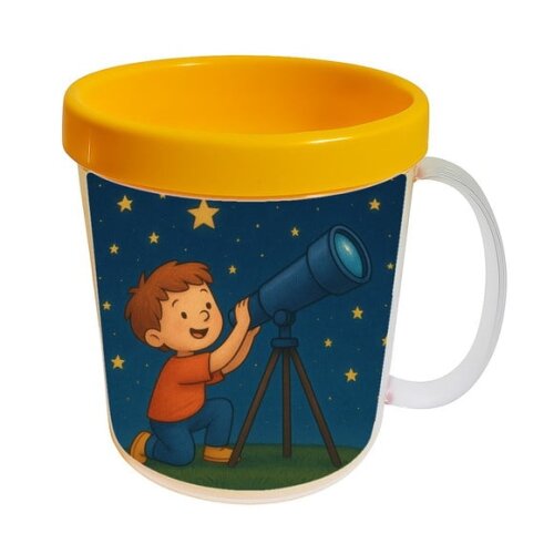 Caneca Acrílica Infantil Personalizada Telescópio Kids