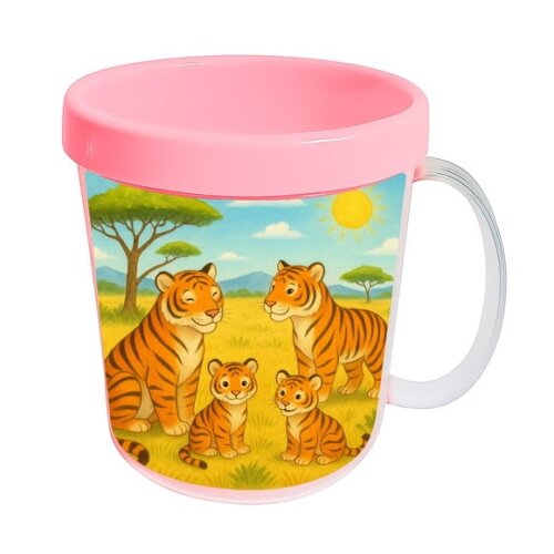 Caneca Acrílica Infantil Personalizada Tigres