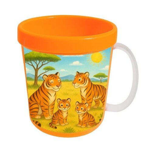 Caneca Acrílica Infantil Personalizada Tigres