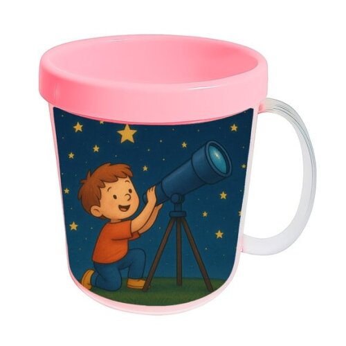 Caneca Acrílica Infantil Personalizada Telescópio Kids