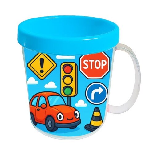 Caneca Acrílica Infantil Personalizada Trânsito
