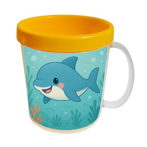 Caneca Acrílica Infantil Personalizada Tubarãozinho Fofo